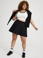 Tech Jersey Pleated Active Skirt With Bike Short