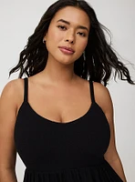 Smocked Criss-Cross Babydoll Top