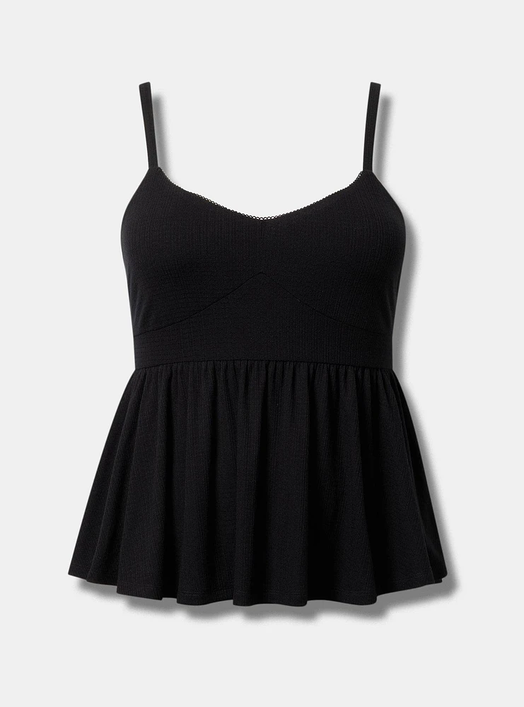 Smocked Criss-Cross Babydoll Top