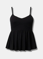 Smocked Criss-Cross Babydoll Top