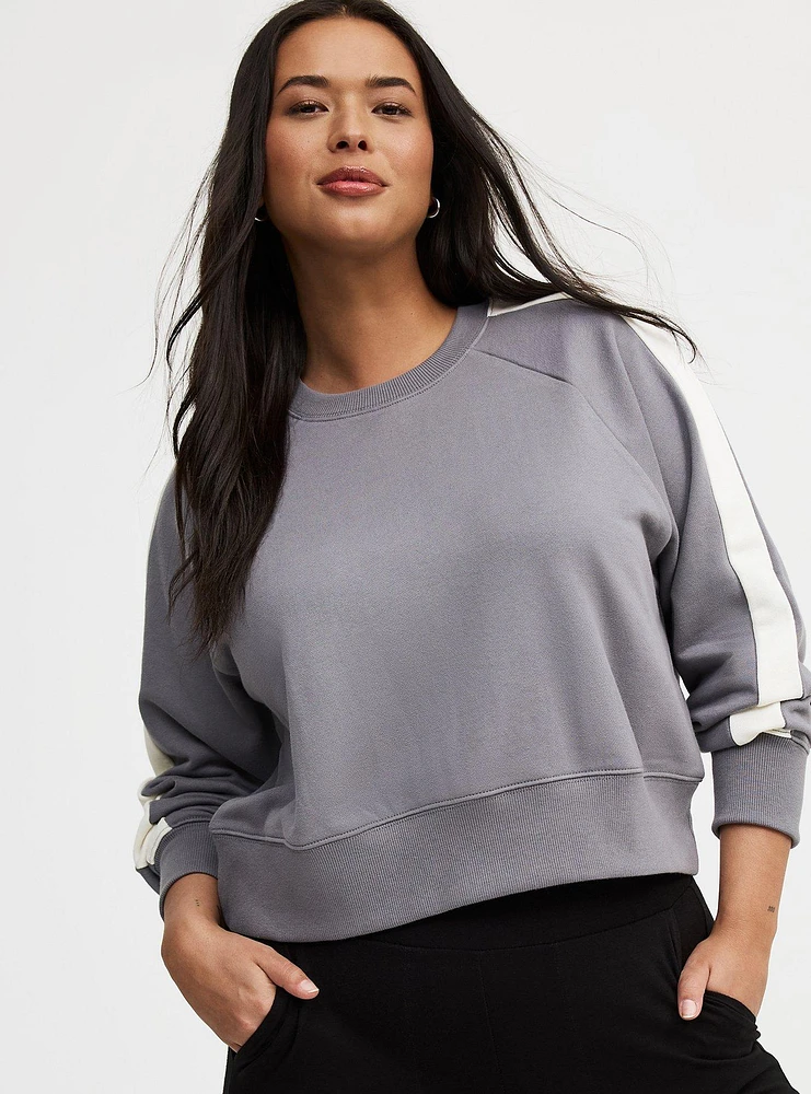 Cropped Raglan Sweatshirt
