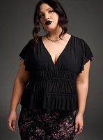 Nightfall Mesh Peplum Top