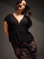 Nightfall Mesh Peplum Top