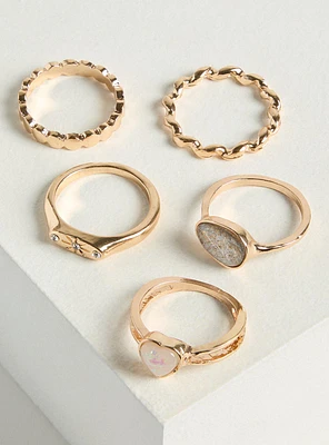 Signet Stone Ring Set