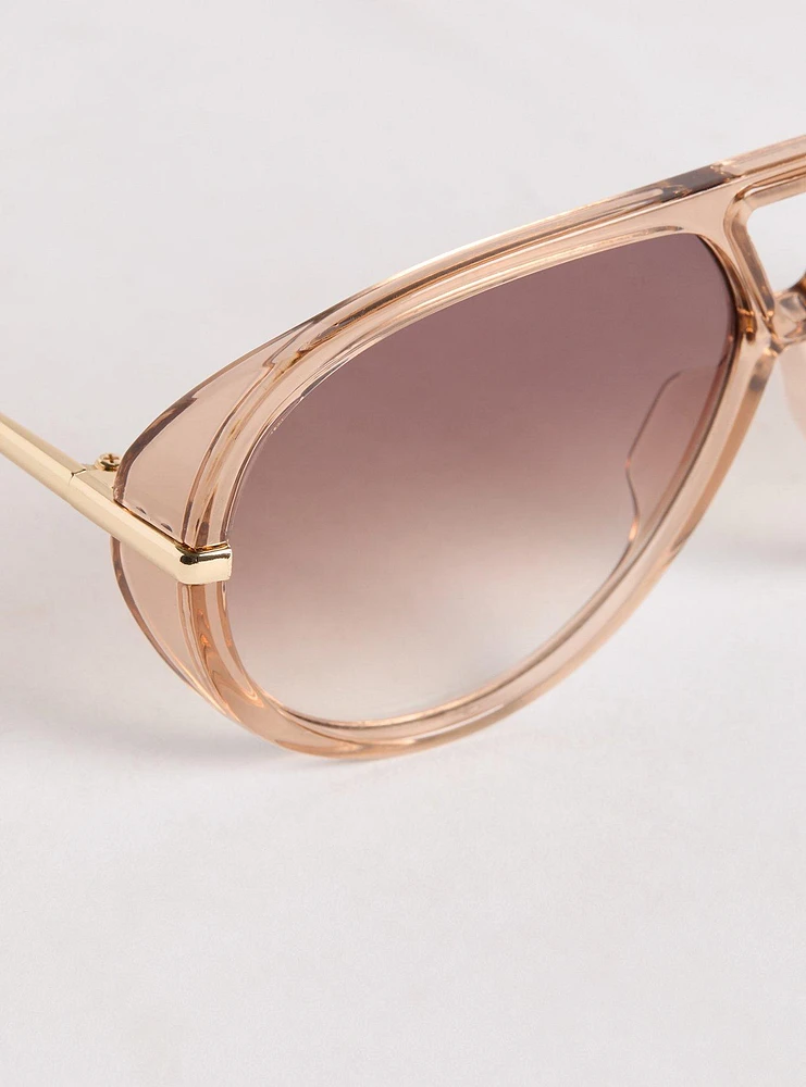 Rounded Aviator Sunglasses