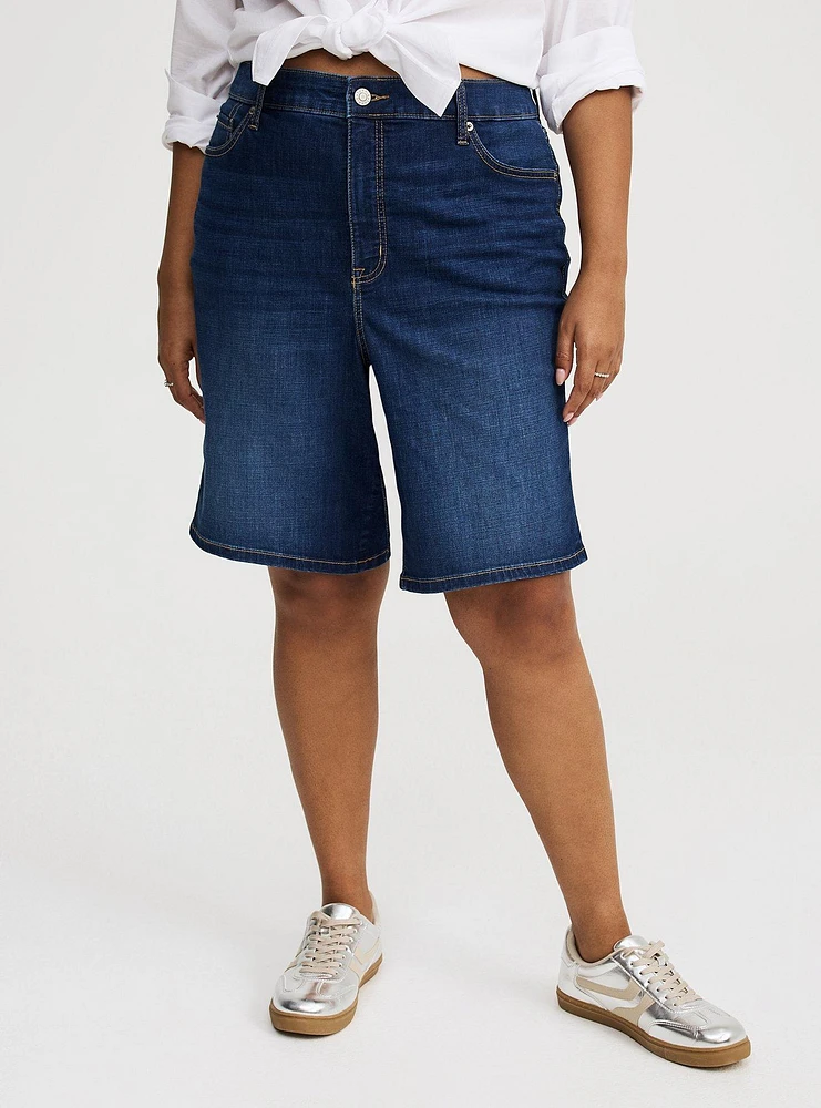 Perfect High-Rise Bermuda Jean Short