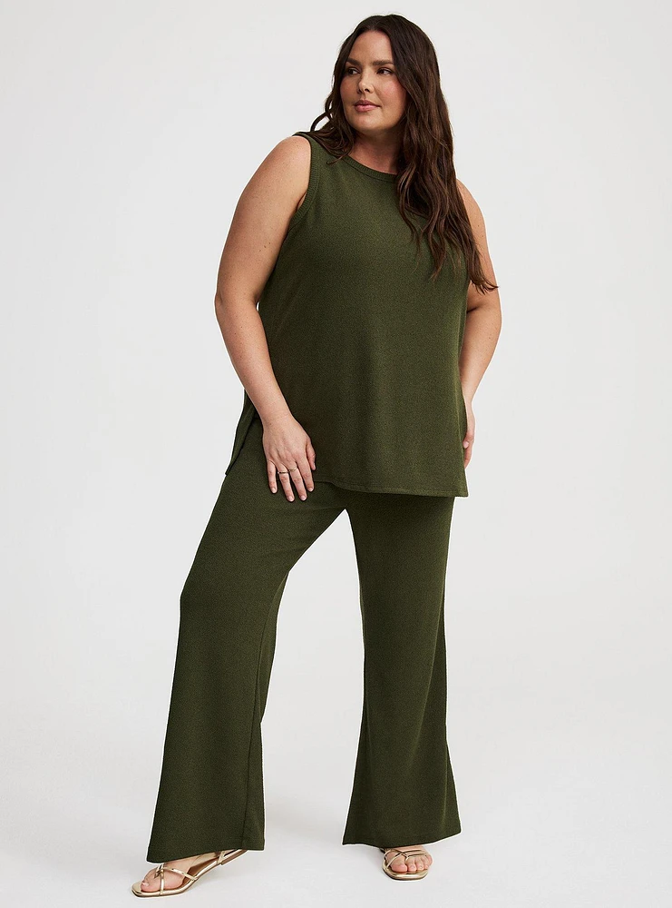 Pull-On High-Rise Flare Pants