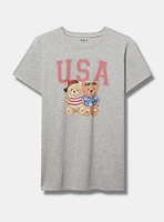 USA Bear Classic Cotton Jersey Crew Tee