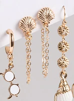 Shell Linear Earring Set