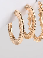 Beaded Hoop Earring Set