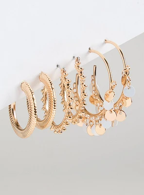 Beaded Hoop Earring Set