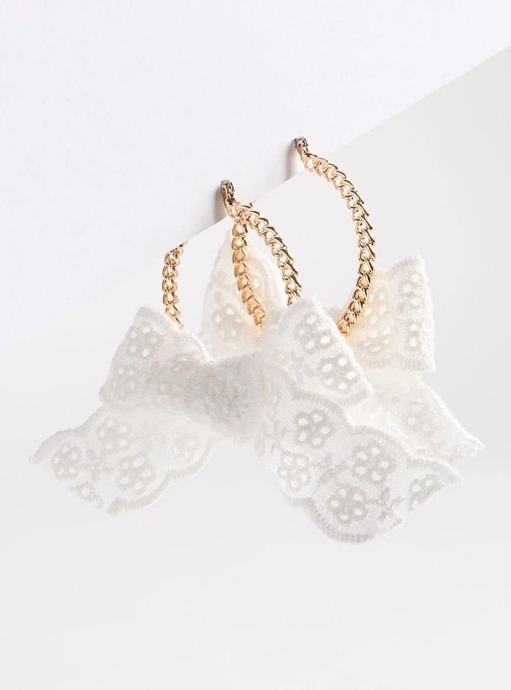 Bow Hoop Earring
