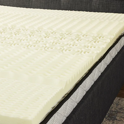 Surmatelas en mousse mémoire à cinq zones