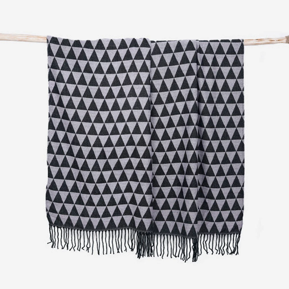 Jeté à motifs en coton PÜR Cabana