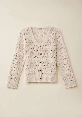Button Up Crochet Cardigan