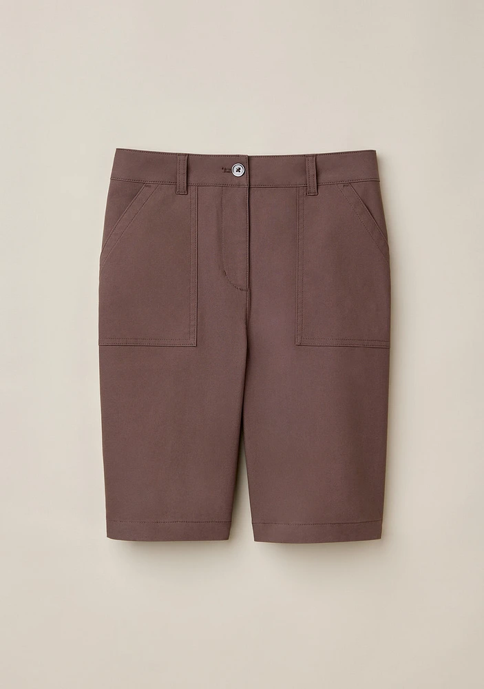 Button Front Cargo Short