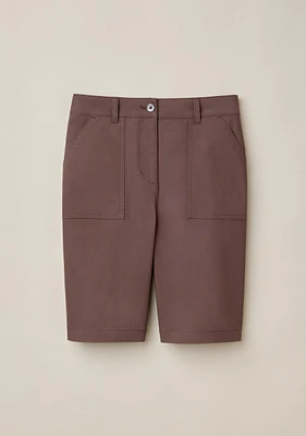 Button Front Cargo Short