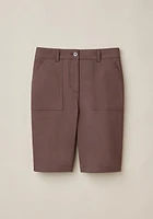 Button Front Cargo Short