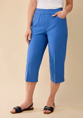 Effortless Garment Dye Straight Leg Capri