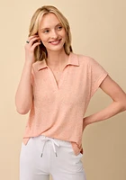 Linen Blend Collared Tee
