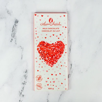 Barre de voeux de St-Valentin chocolat au lait 100 g [86530]