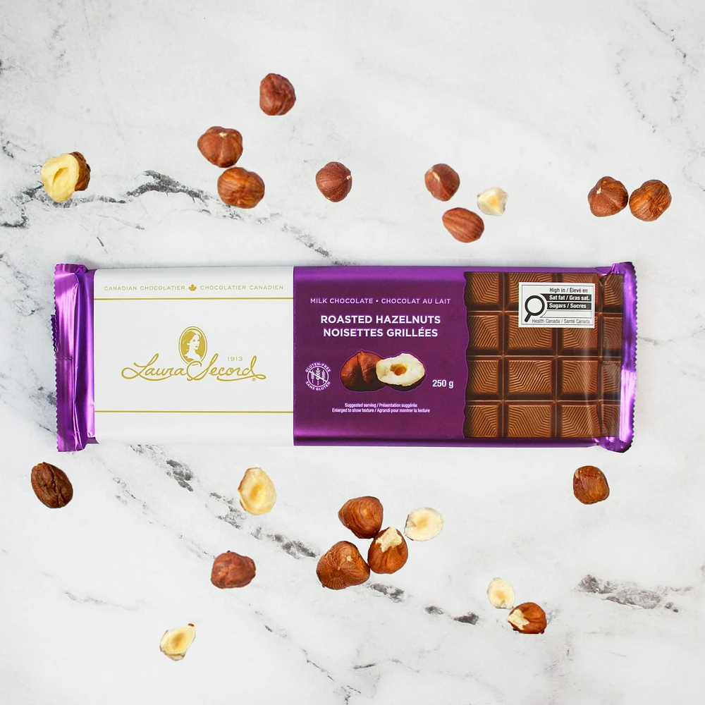Barre chocolat au lait et noisettes grillées 250 g [87228]