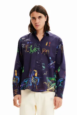 DESIGUAL SHIRT L/S NAVY220967