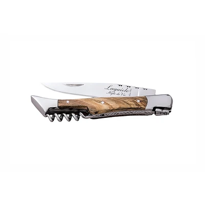 Laguiole Style de Vie Pocket Knife Corkscrew Olive Wood (ZakmKurkOlijf)