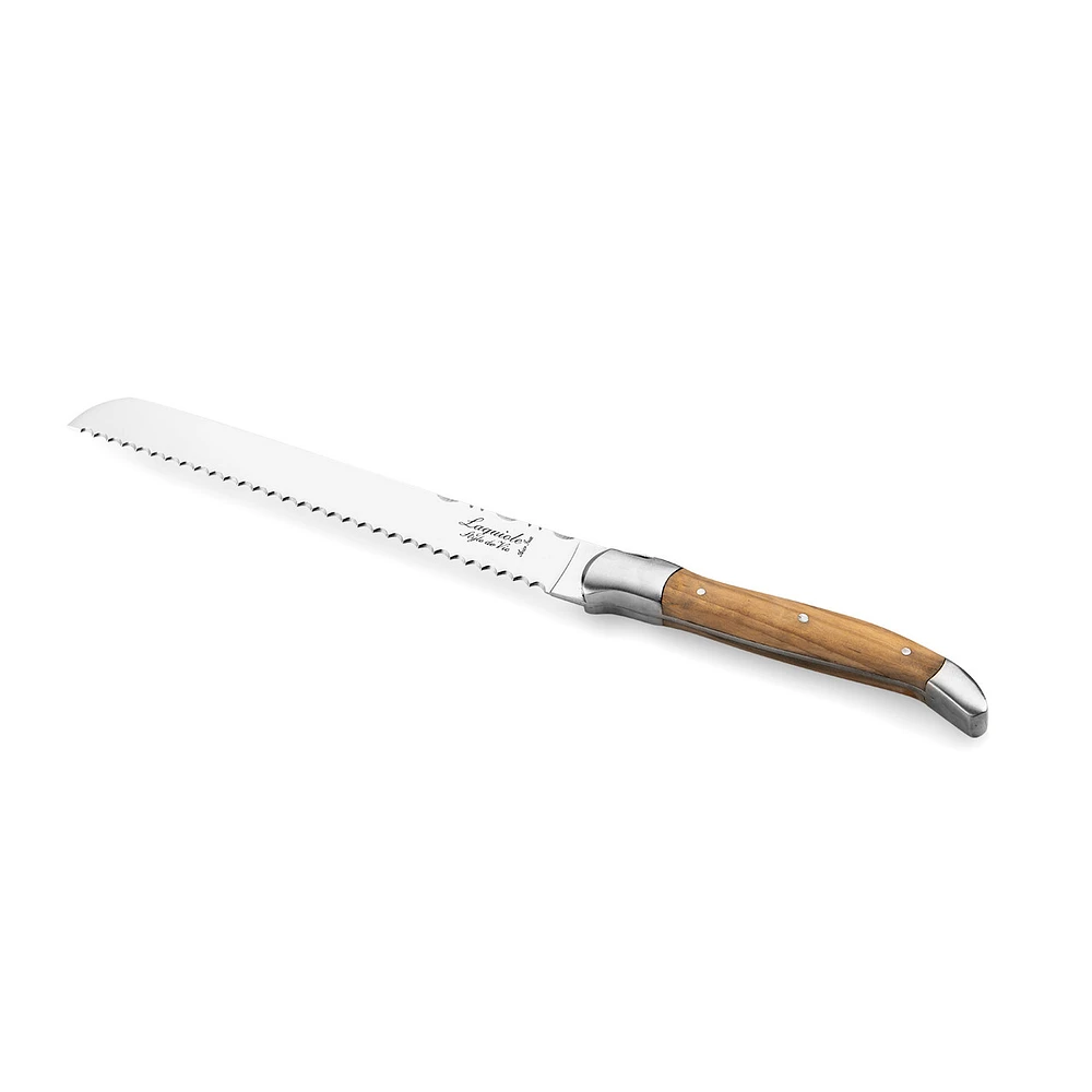 Laguiole Style de Vie Luxury 8" Bread Knife Olive Wood (BroodOlijfLag)