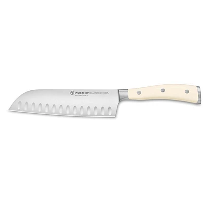 Wusthof Classic Ikon Creme 7" Santoku Hollow Ground Edge Knife (1040431317;4176-6)