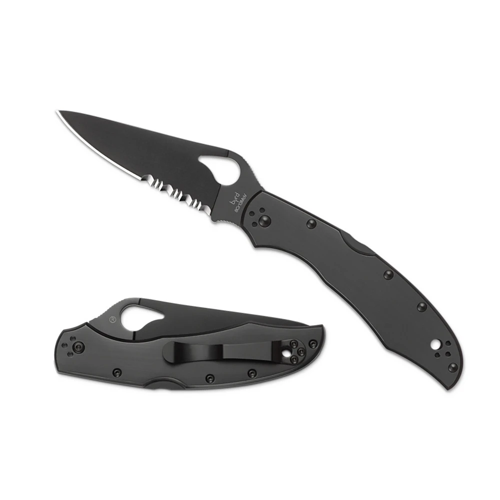 Byrd Cara Cara 2 Stainless Steel Black Partially Serrated (BY03BKPS2)