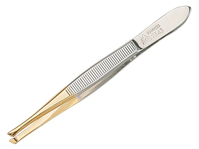 Erbe Carbon Gold Plated Slanted Tweezers (92343)