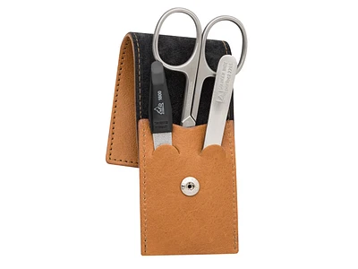 Erbe 3pc Pocket Manicure Set Stainless Steel Cognac (9169)