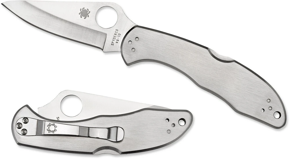 Spyderco Delica 4 Stainless Plain Edge (C11P)