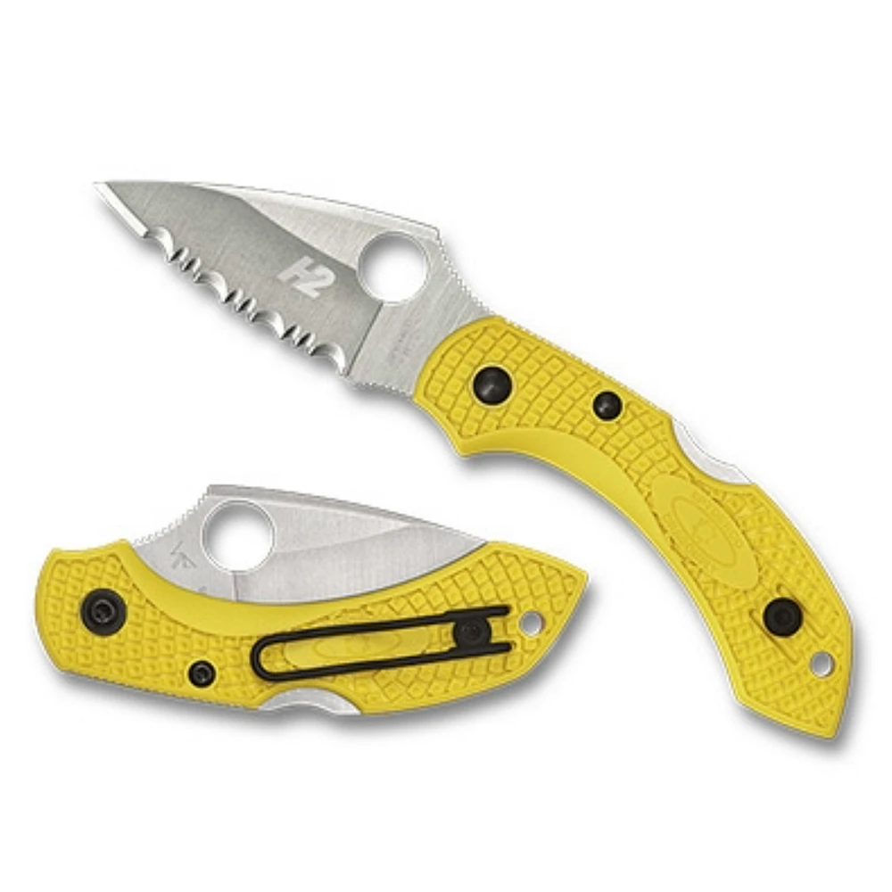 Spyderco Dragonfly 2 Salt Yellow FRN Serrated Edge (C28SYL2)
