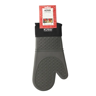 Kussi Silicone Oven Mitt Removable Liner Slate (KUSSMSL-1)