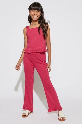 Hello Franki Crochet Fringe Pants for girls