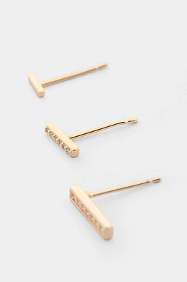 Kiana CZ Bar Stud Set