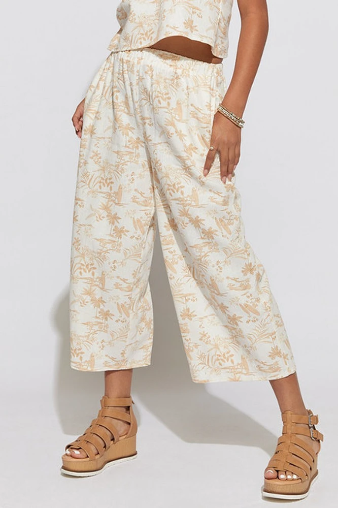 Hello Franki Cropped Linen Pants for girls
