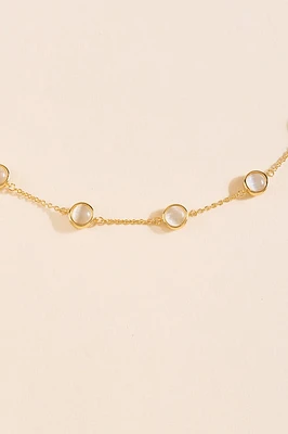 Megan Cat Eye Station Necklace