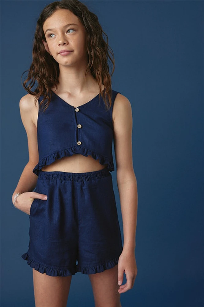 Hello Franki Sleeveless Cutout Romper for girls