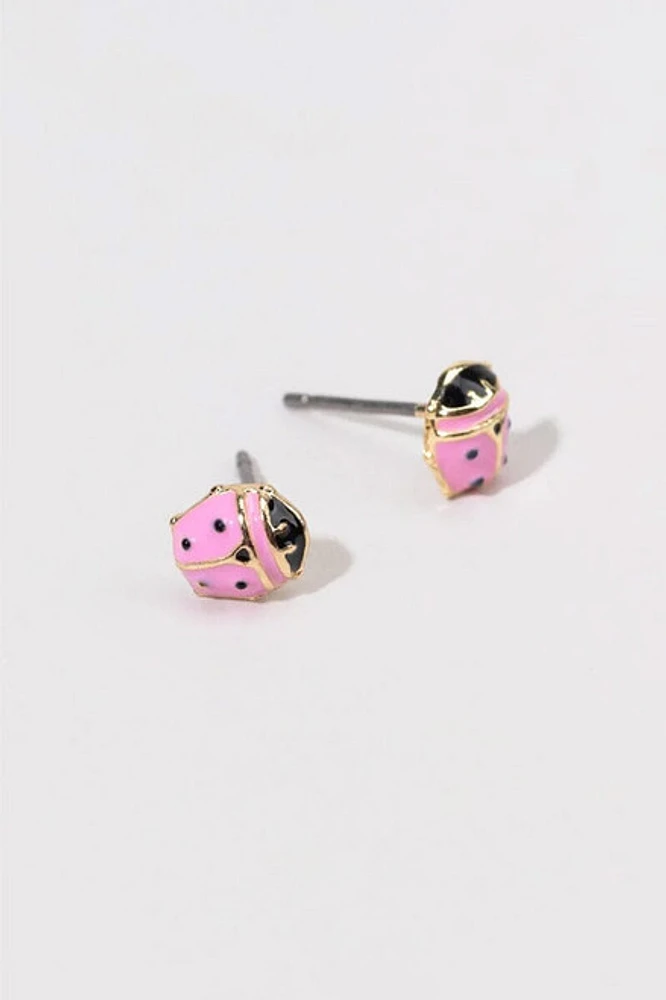 Hello Franki Ladybug Stud Earrings for girls