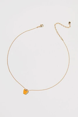 Hello Franki Yellow Frenchie Pendant Necklace for girls