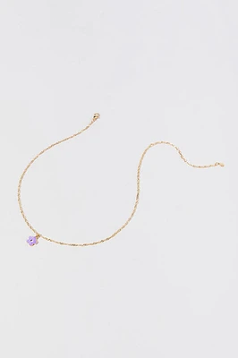 Hello Franki Lilac Flower Pendant Necklace for girls