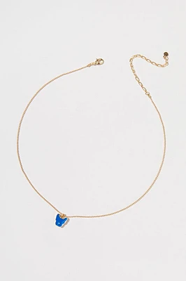 Hello Franki Dark Teal Frenchie Pendant Necklace for girls