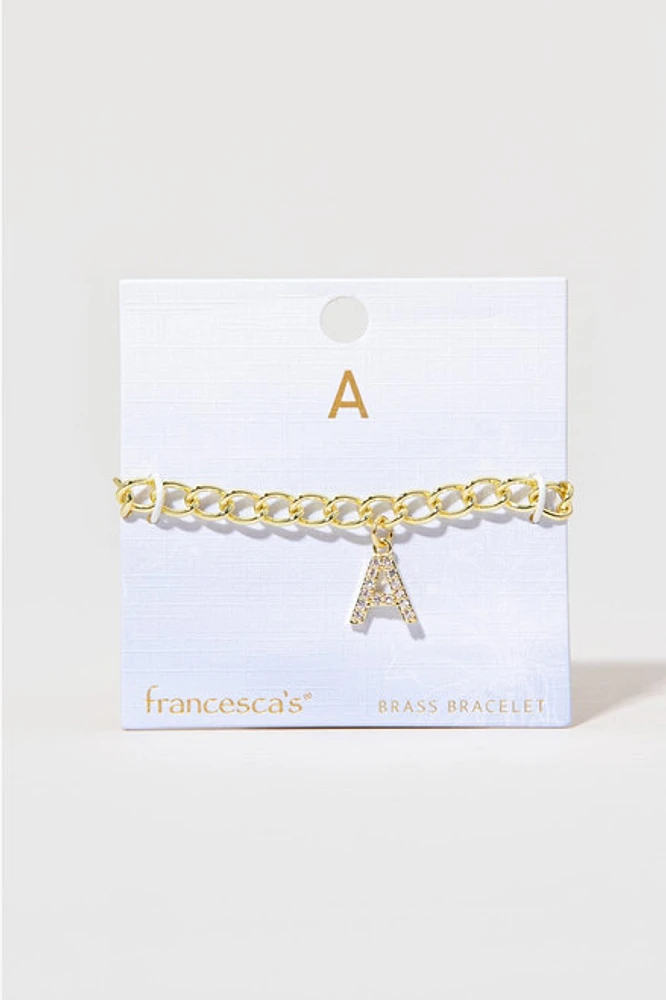 Stella CZ Initial Charm Bracelet