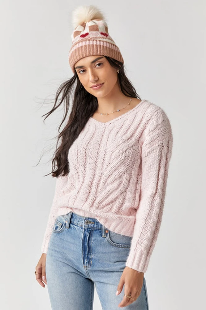 Kaylee Chenille Cable Sweater