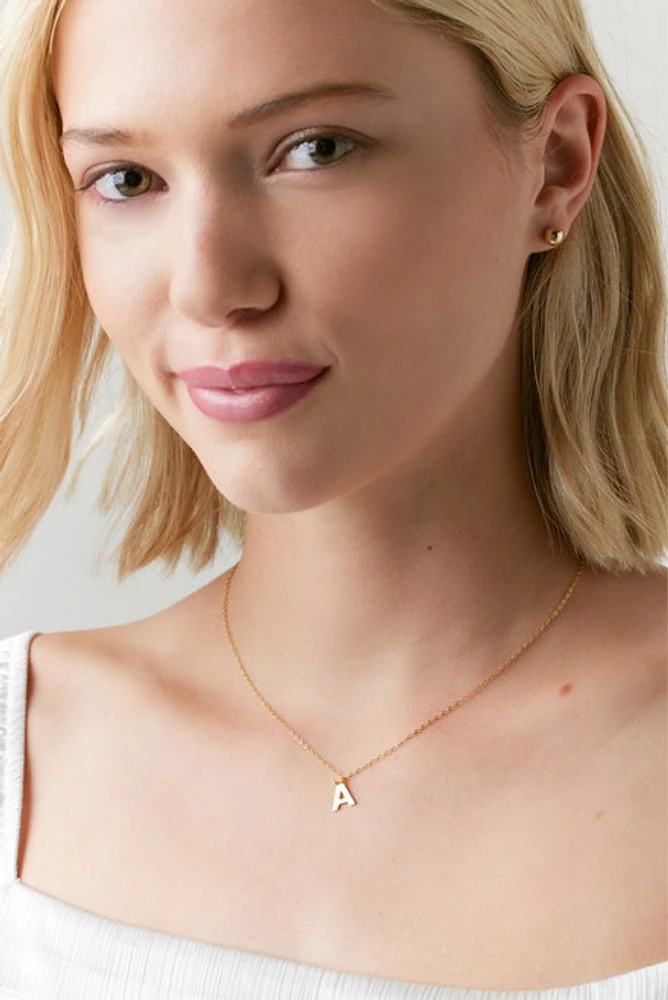 Demi Fine Gold Plated Initial Pendant Necklace