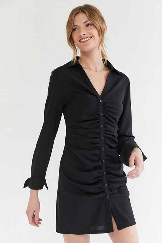 Kimberley Cinched Button Down Mini Dress