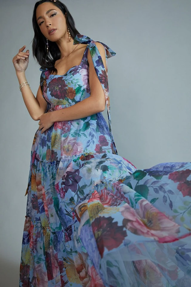 molly bracken maxi dress Molly Bracken- Satin Maxi Dress